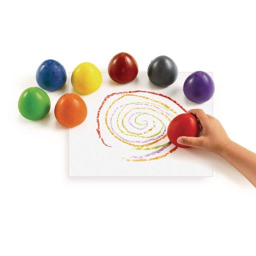 8 Colorations Chubby Crayon Eggs