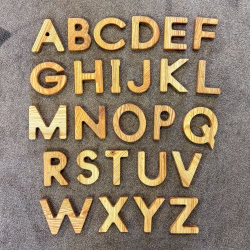 Alphabet Loose Parts Letter Set by Naturally Inspired Play