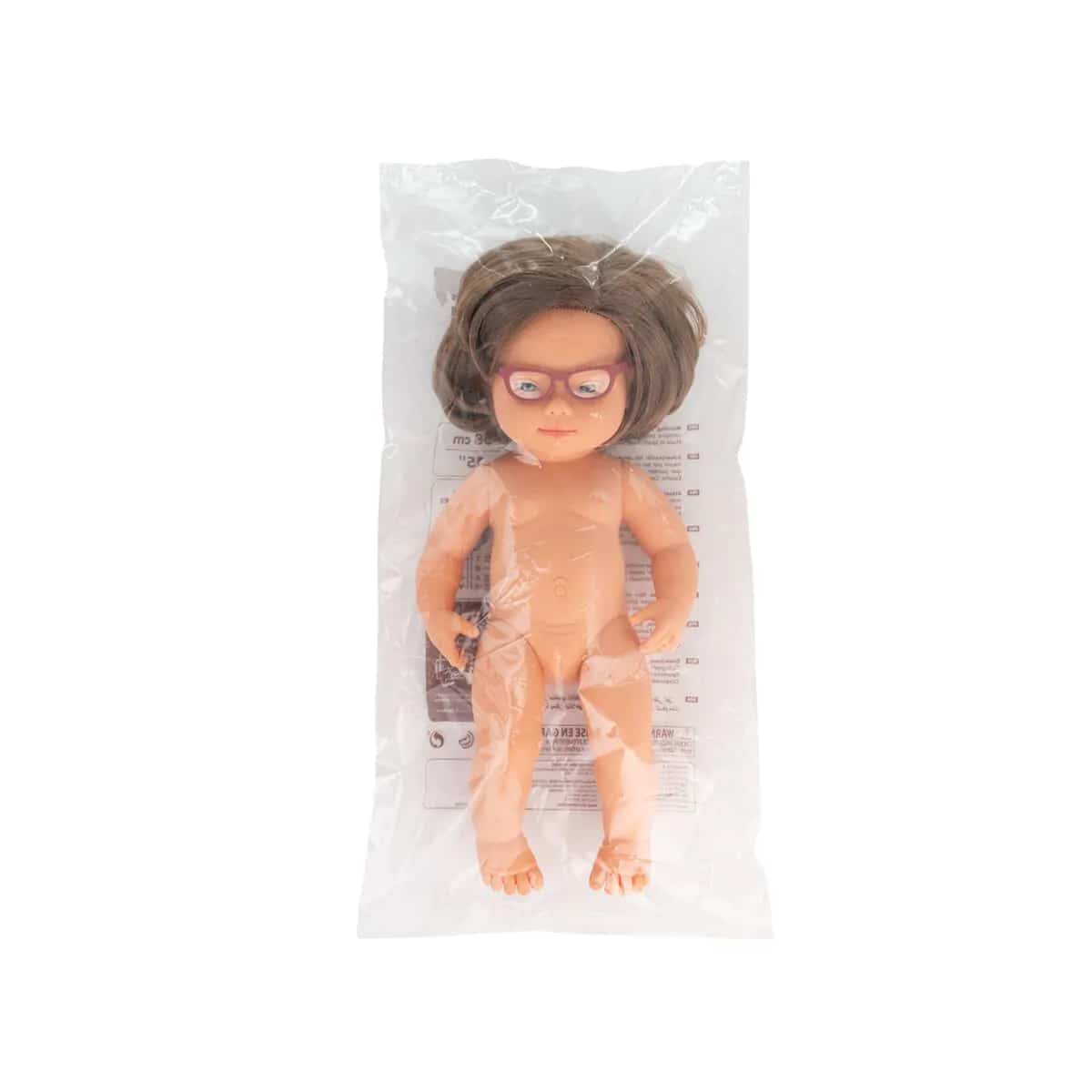 Baby Doll Caucasian Girl with Down Syndrome with Glasses 15in - Image 3