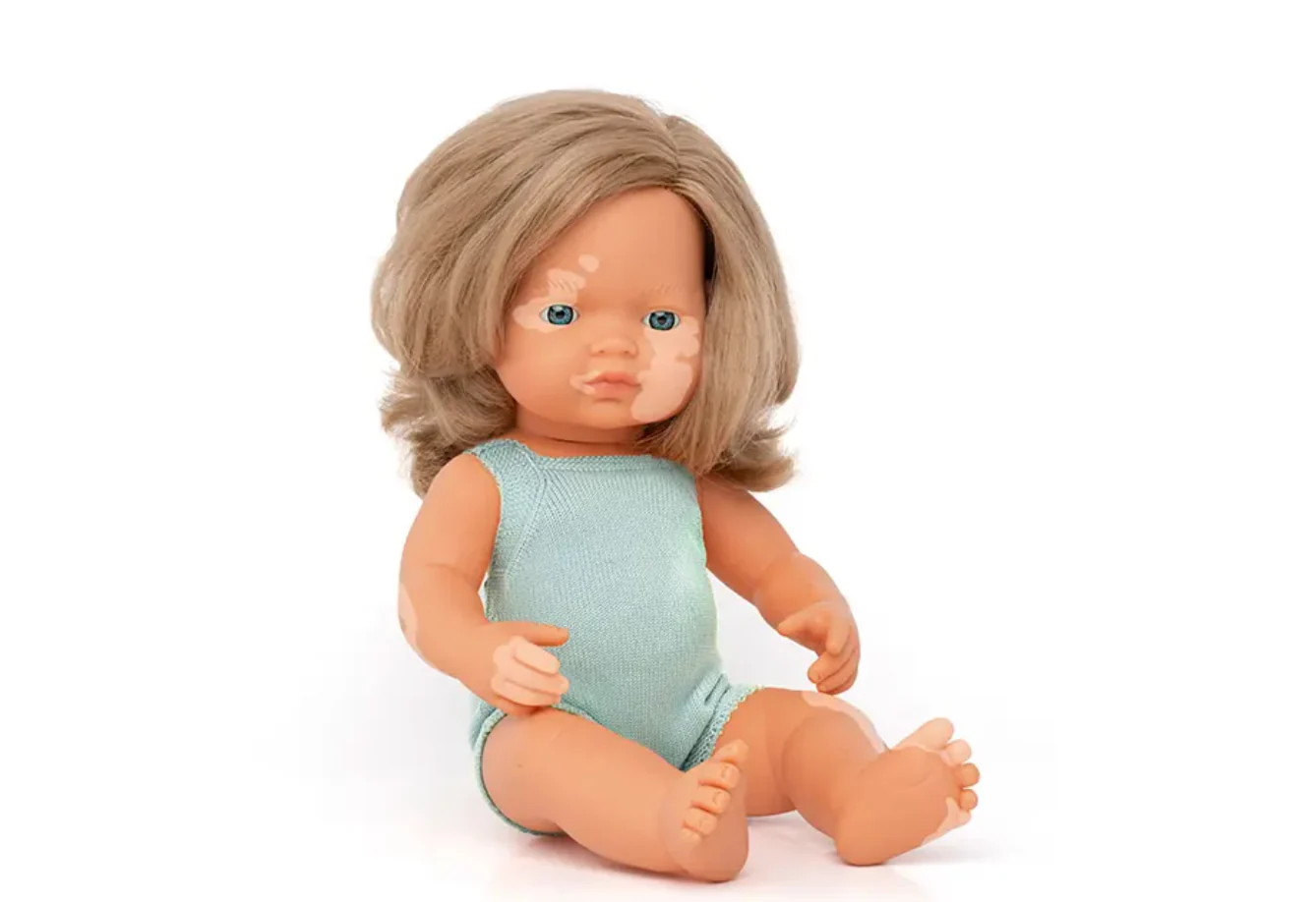 Baby Doll Caucasian Girl with Vitiligo 15in - Image 4
