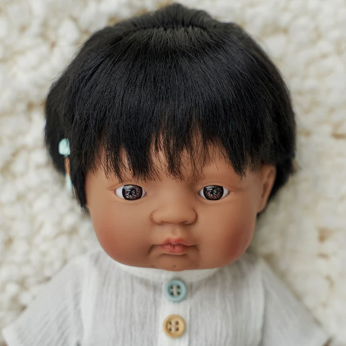 Baby Doll Hispanic Boy with Hearing Aid 15in - Image 2