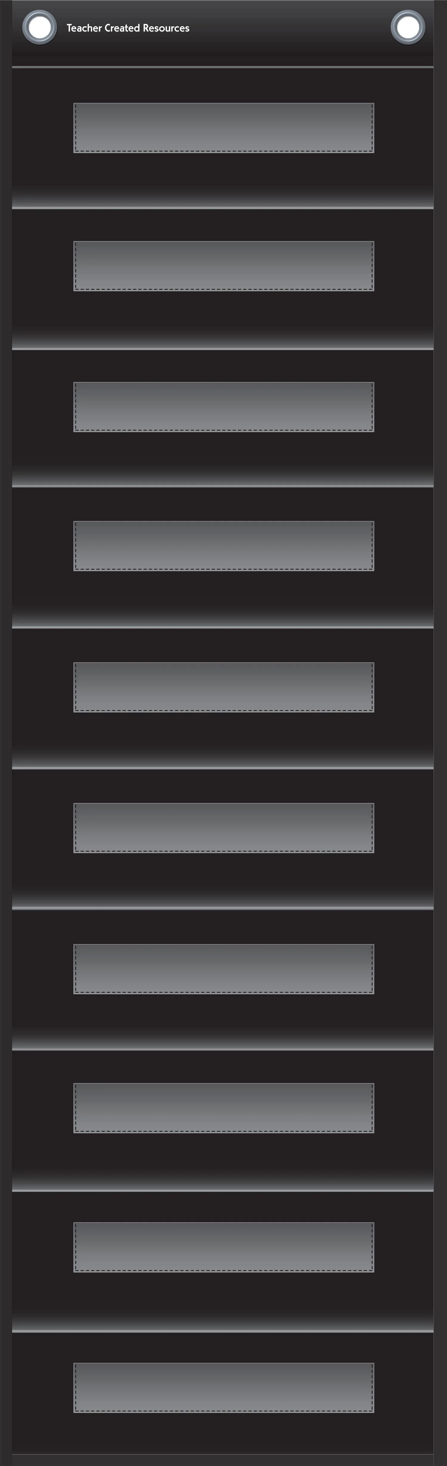 Black 10 Pocket File Storage Pocket Chart 14 x 58 - Image 2