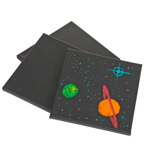 Black Stretched Canvas 8 X 8 3pk