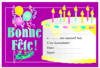 Bonne Fete! Certificate 32/pk