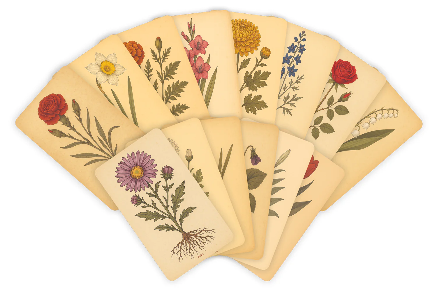 Botanical Flowers Rubbing Plates