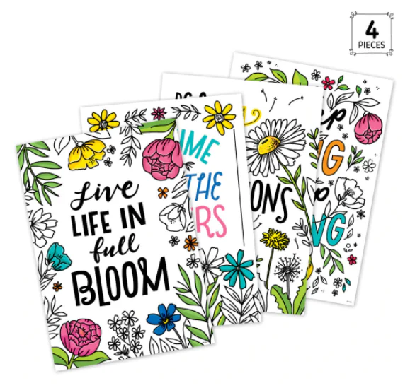 Bright Blooms Inspire U 4 Posters - Image 2