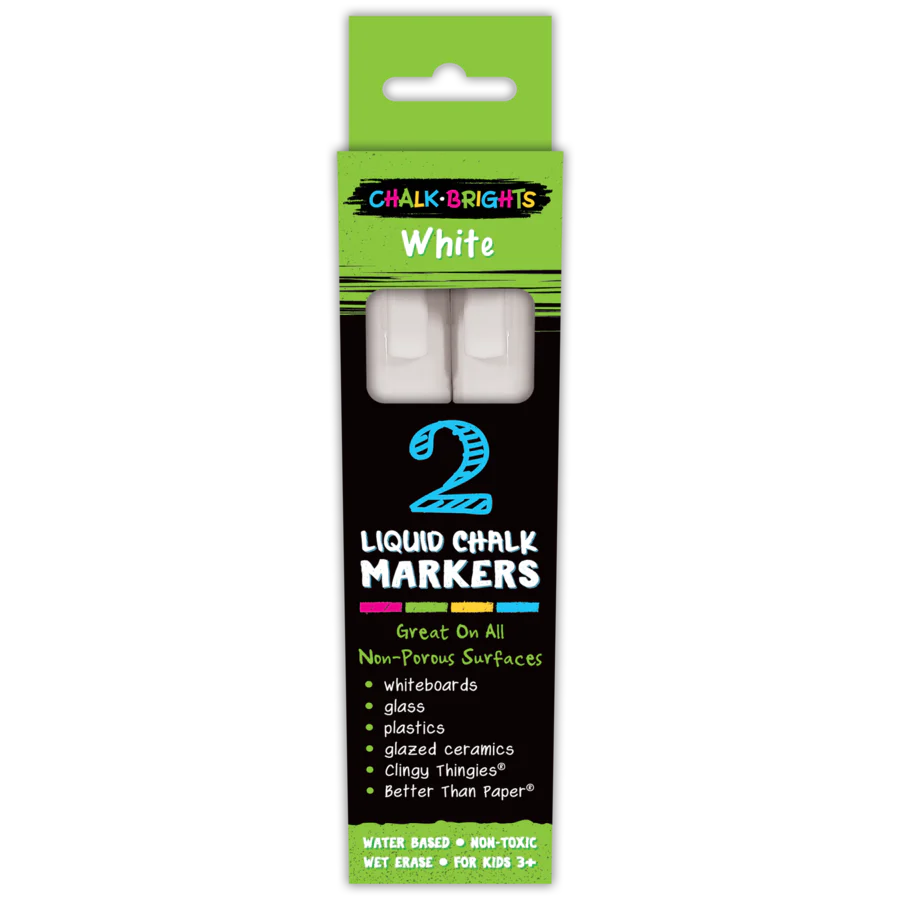 Chalk Brights White Liquid Chalk Markers 2 pack