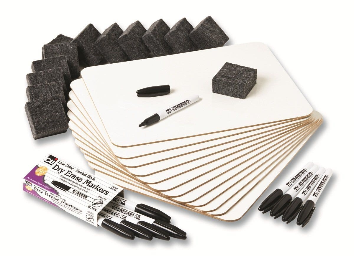 Charles Leonard Dry Erase Lapboard Class Pack