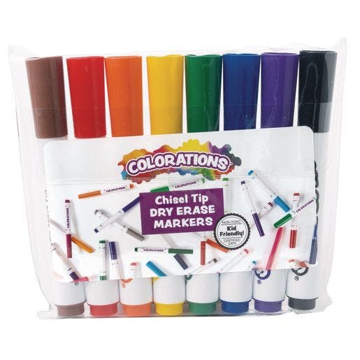 Colorations 8 Chisel Tip Dry Erase - Image 3