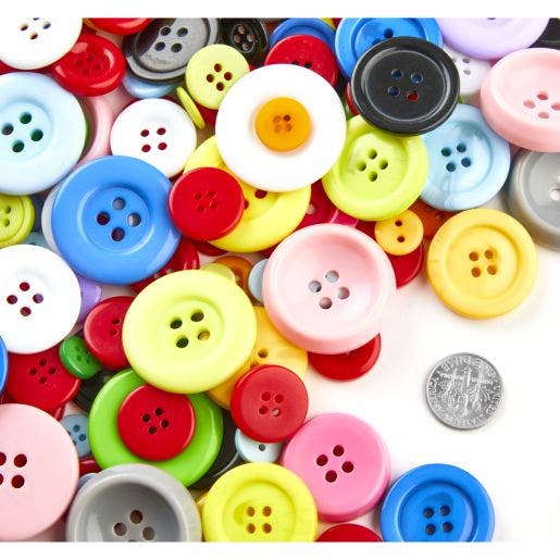 Colorations Assorted Grandmas Buttons 1lb