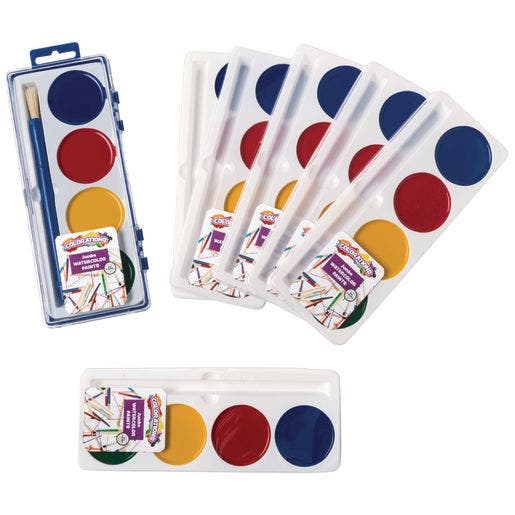 Colorations Best Value Jumbo Washable Watercolor Paint Single Refill 4 colors