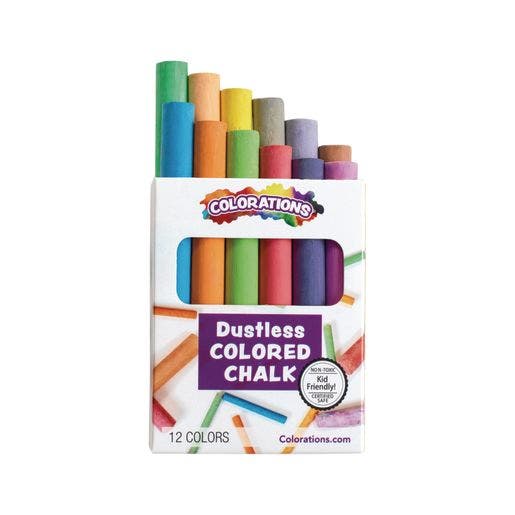 Colorations Dustless Colored Chalk 12 pc - Image 2