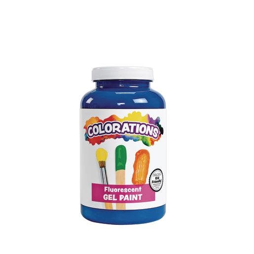 Colorations Gel Paint Fluorescent Blue 16 oz
