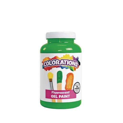 Colorations Gel Paint Fluorescent Green 16 oz