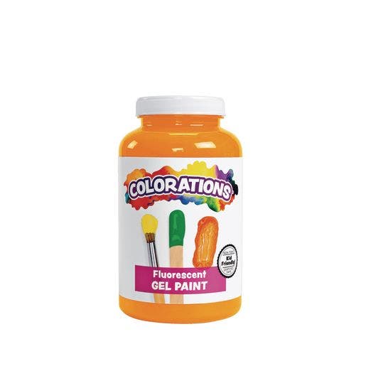 Colorations Gel Paint Fluorescent Orange 16 oz