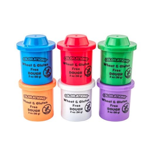 Colorations Wheat and Gluten Free Glitter Dough 6 Colors 2oz