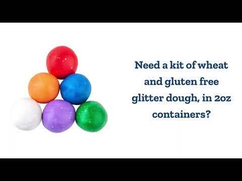 Colorations Wheat and Gluten Free Glitter Dough 6 Colors 2oz - Image 6