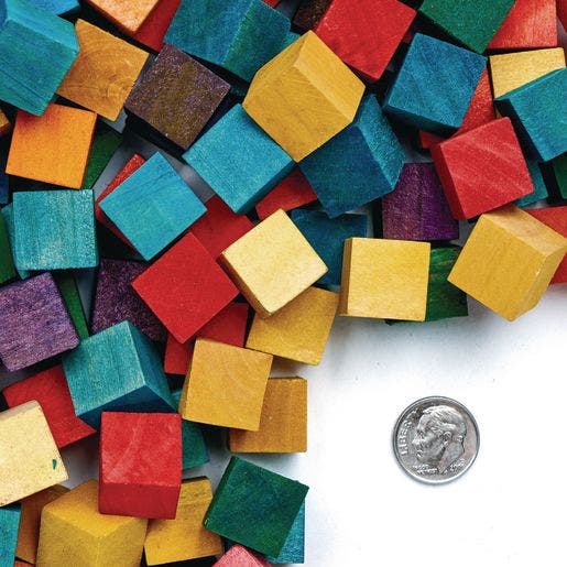 Colored Wood Cubes 196 pcs - Image 4
