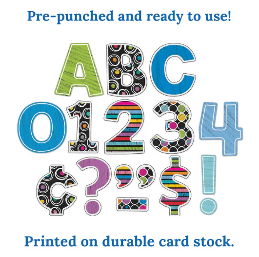 Colorful Chalkboard EZ Letters 4 inch - Image 6