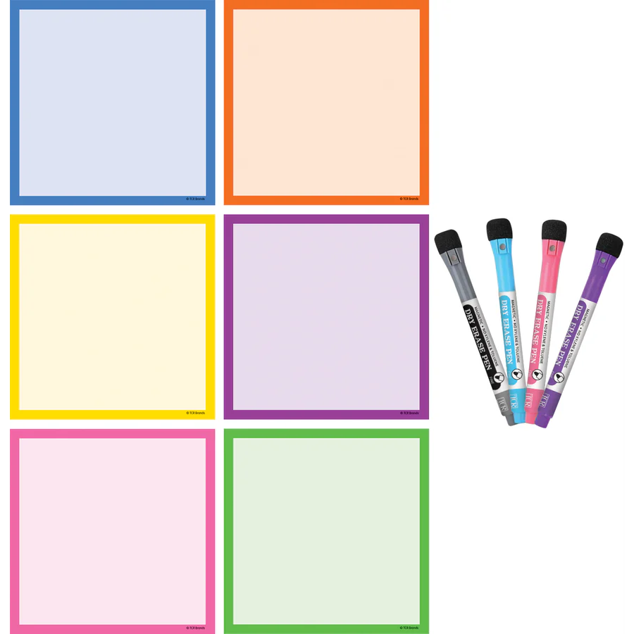 Colorful Dry-Erase Magnetic Square Square Notes - Image 2