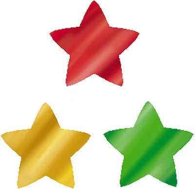 Colorful Foil Stars Supershapes Stickers