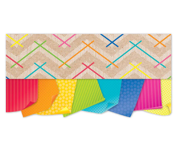 Colorful Kraft Chevron Ez Border - Image 3