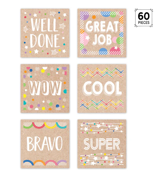 Colorful Kraft Rewards Reward Stickers - Image 2