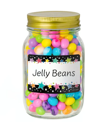 Colorful Stars On Black Labels - Image 5
