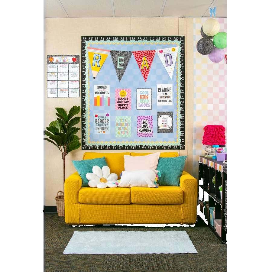 Cool for School Read Pennants Bulletin Board - Image 2