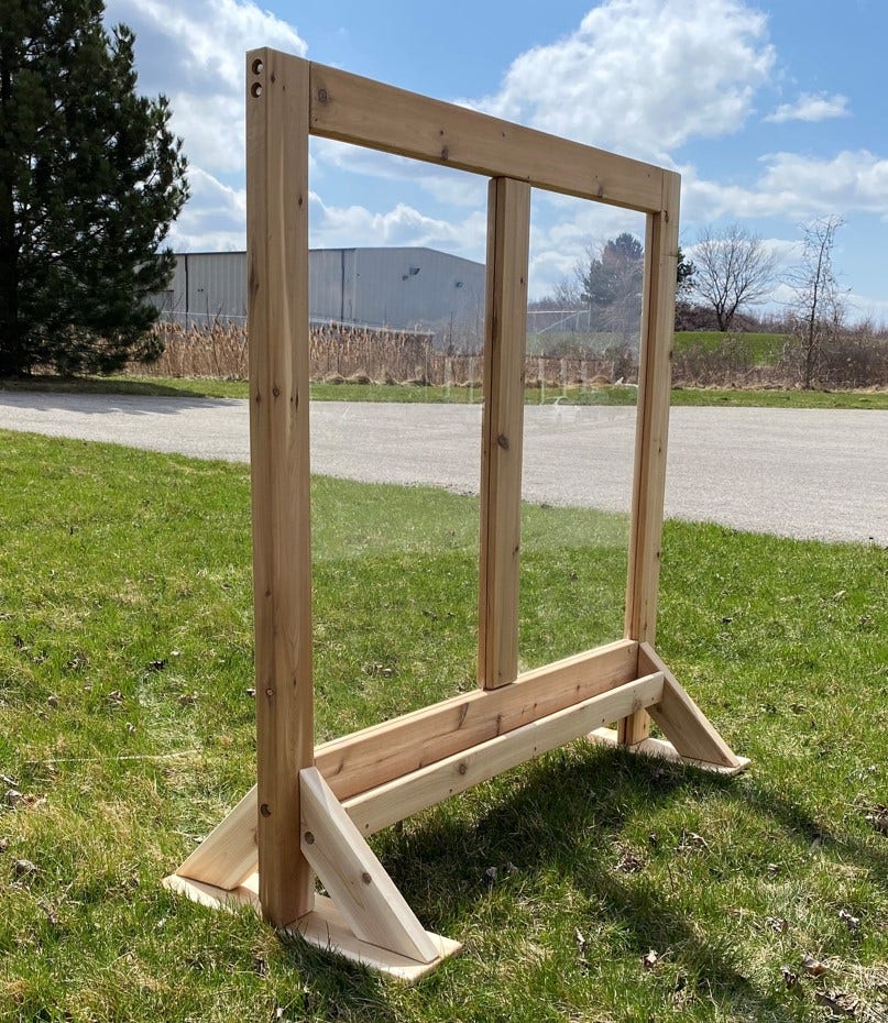Double Outdoor Easel with Paint Tray by Naturally Inspired Play