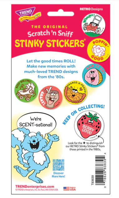 Dyno-mint Peppermint Candy scent Retro Scratch n Sniff Stinky Stickers 24 ct - Image 4