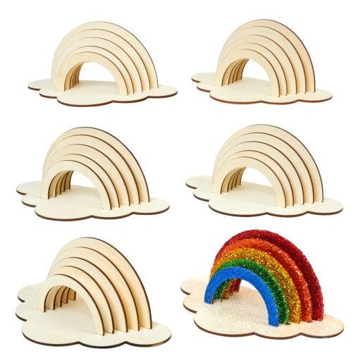 DYO Large Wood Rainbows 6 pc - Image 3