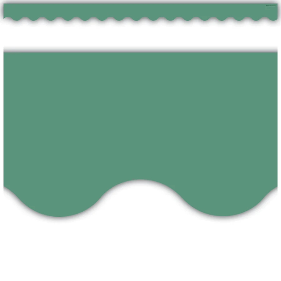 Eucalyptus Green Scalloped Border Trim