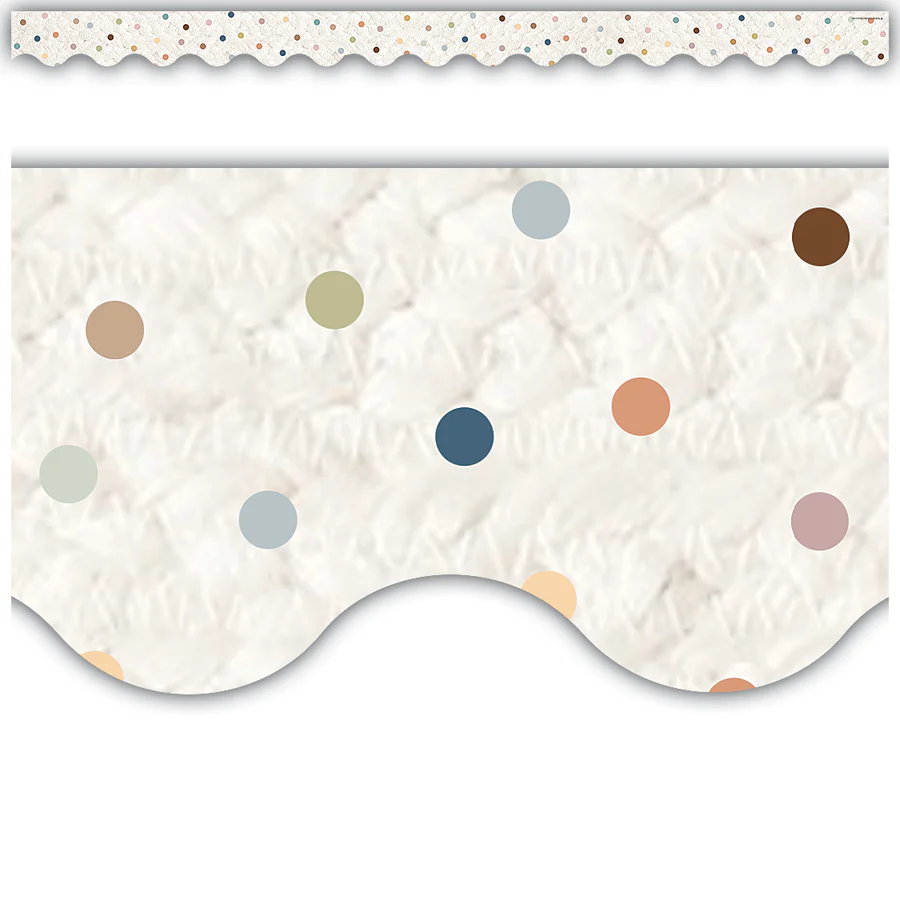 Everyone is Welcome Dots Scalloped Border Trim - Image 2