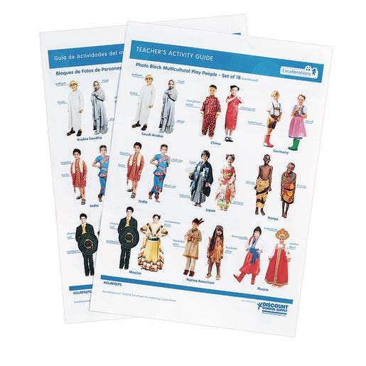 Excellerations Photo Block Multicultural Play People Set of - Image 5