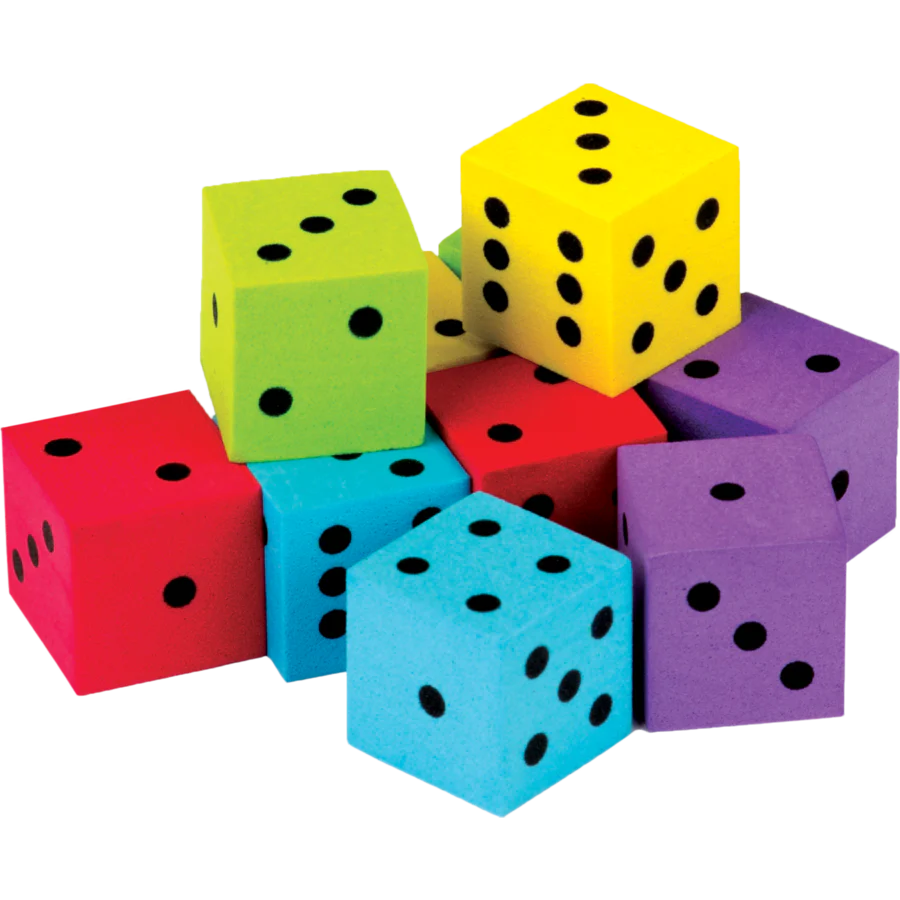 Foam Colorful Dice