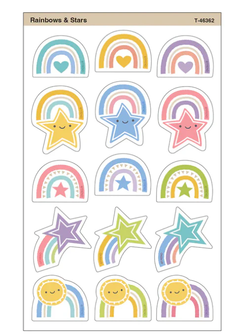 Good to Grow Rainbows and Stars Large superShape Stickers