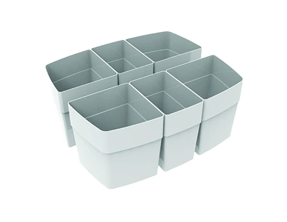 Gray Cups for Large Caddy Set of 6