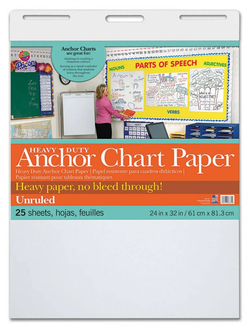 Heavy Duty Anchor Chart Paper 24x32 Unruled