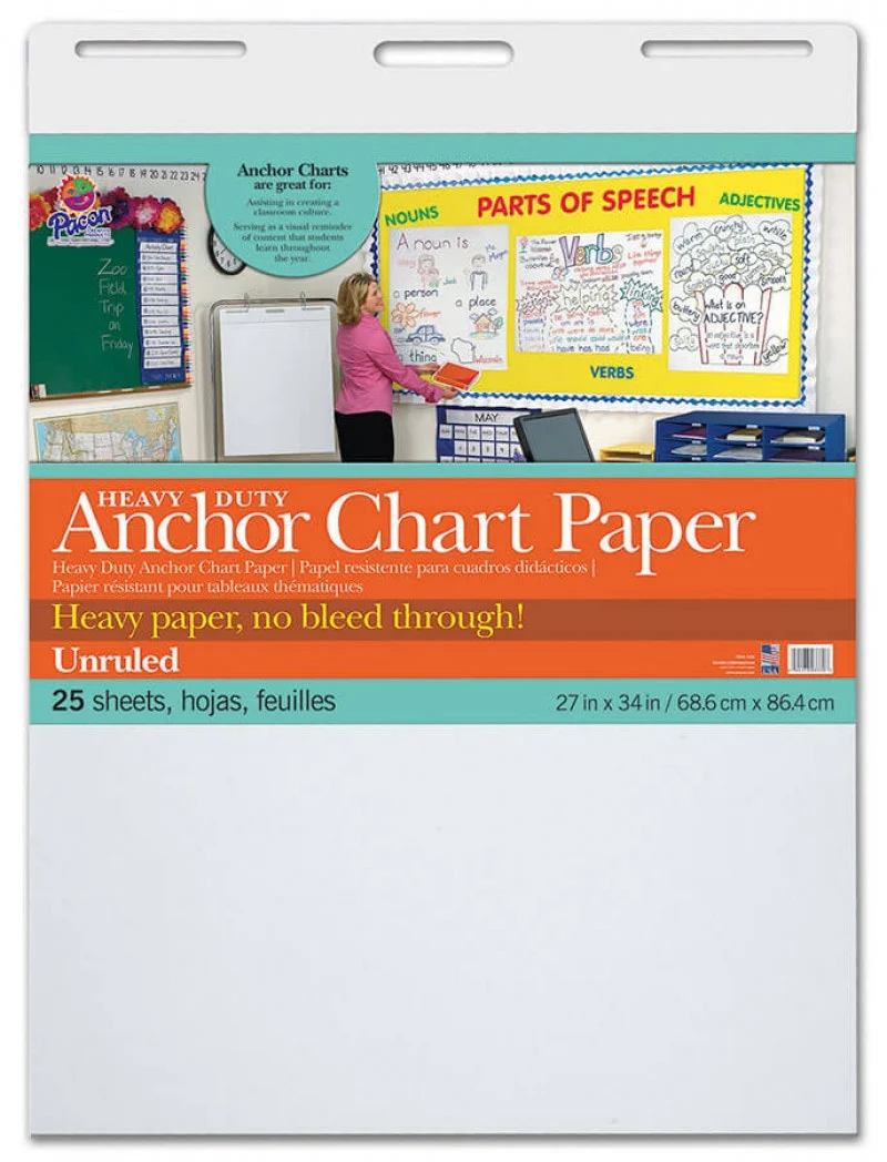Heavy Duty Anchor Chart Paper 27x34 Unruled