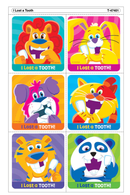 I Lost A Tooth Tear and Share Stickers