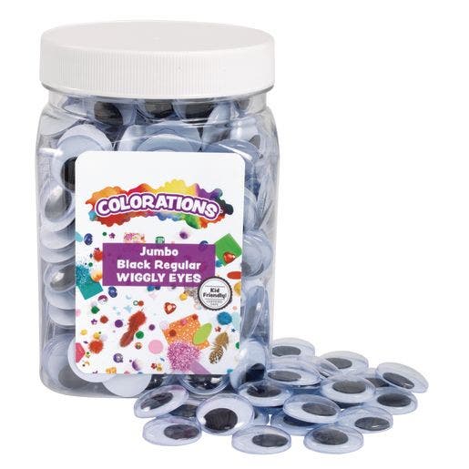 Jumbo 22Mm Black Wiggly Eyes 300 pcs
