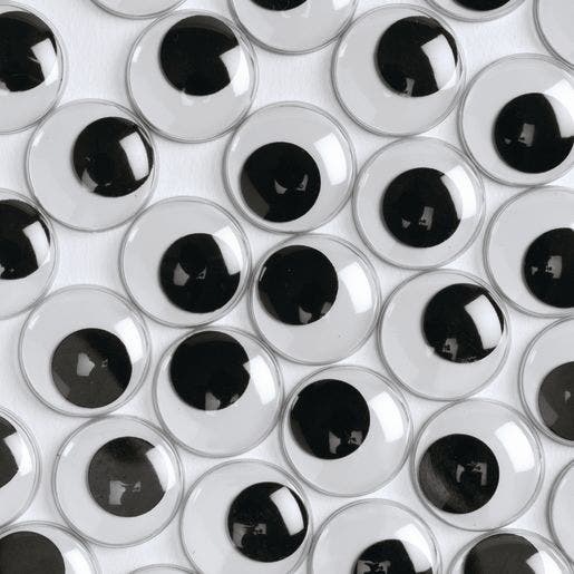 Jumbo Black Wiggly Eyes Pack of 100