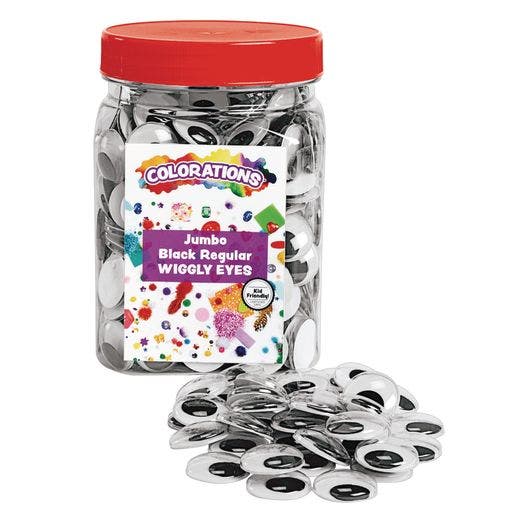 Jumbo Black Wiggly Eyes Pack of 100 - Image 2