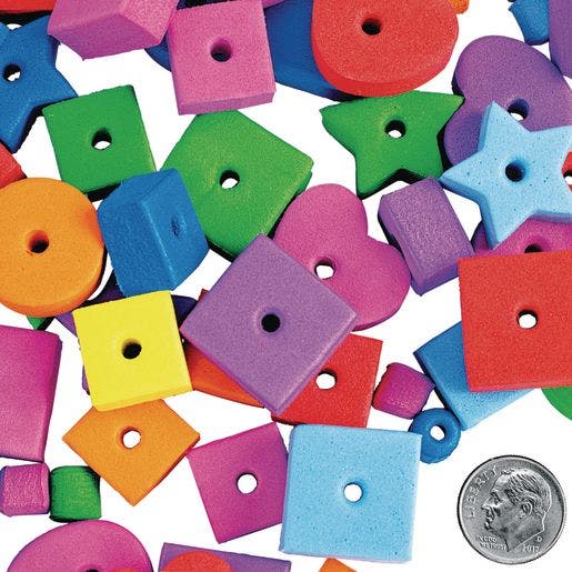 Jumbo Fun Shapes Foam Beads 500 Pcs - Image 4