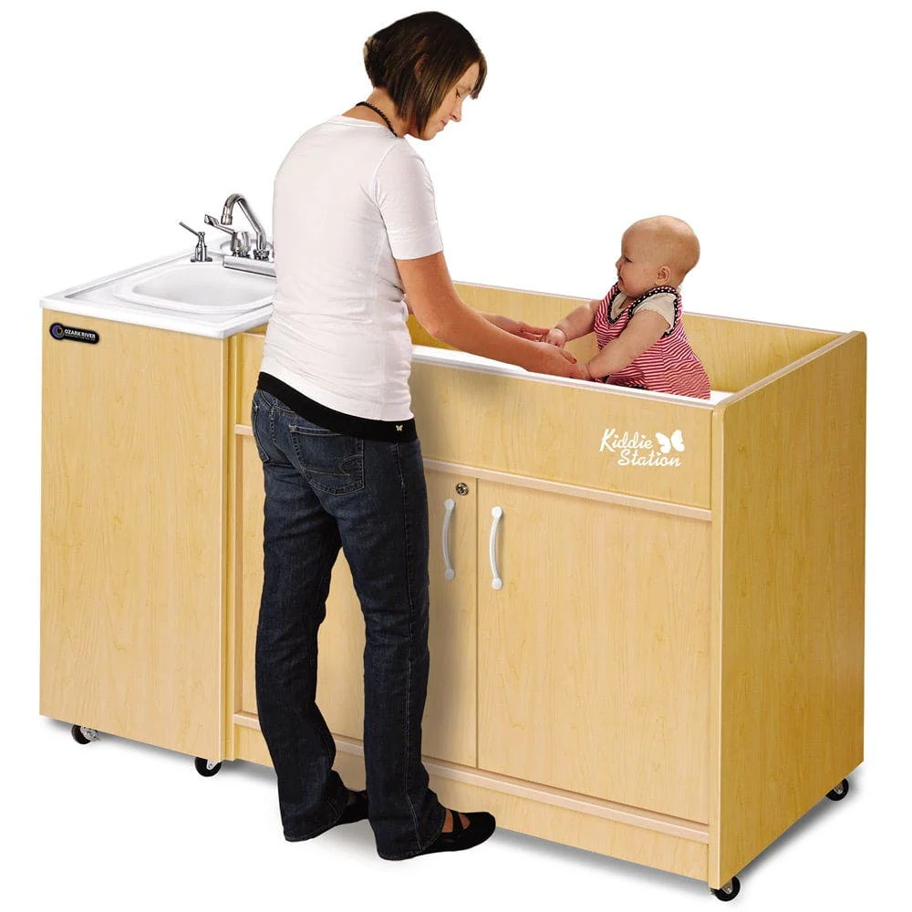Kiddie Station Diaper Changing Station Portable Hand Washing Sink - Image 2