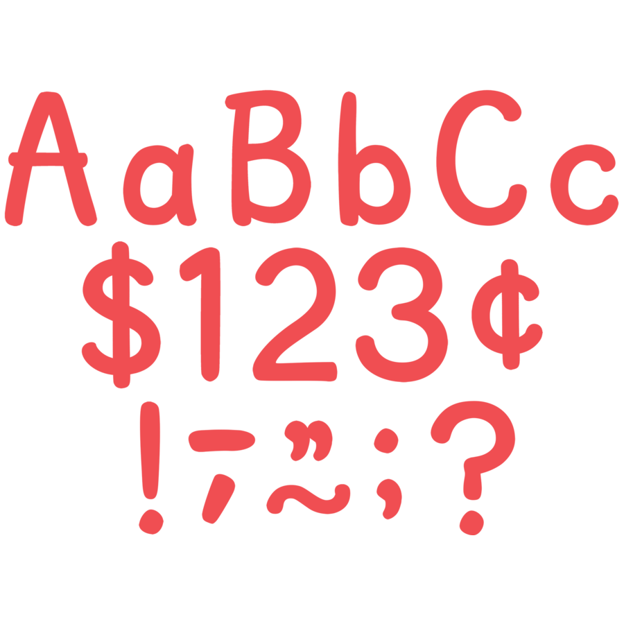 Melon Red 4in Modern Classic Letters Combo Pack