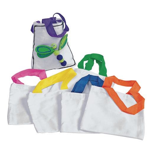 Mini Canvas Tote Bags Set of 24 - Image 4