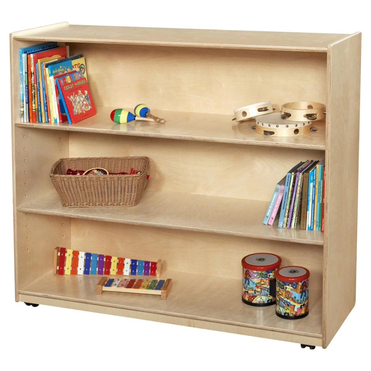 Mobile Shelf Storage comes with 2 adjustable shelves with ca