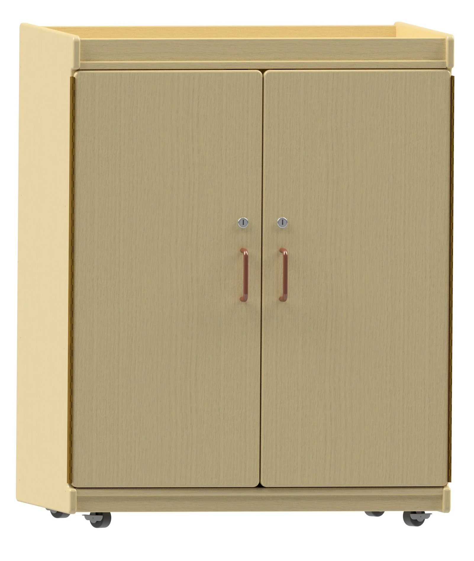 Mobile Teacher Cabinet 2 fixed shelves plus the bottom behin